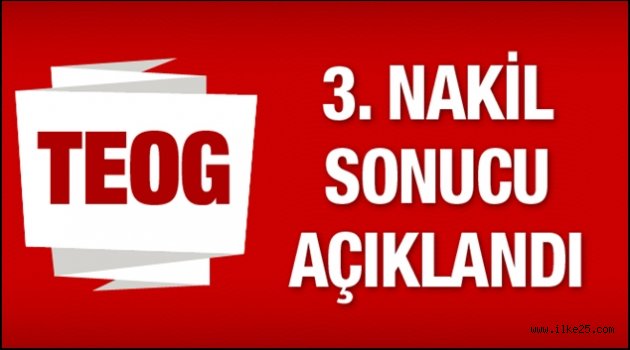 TEOG 3. Nakil Sonucu Açıklandı..