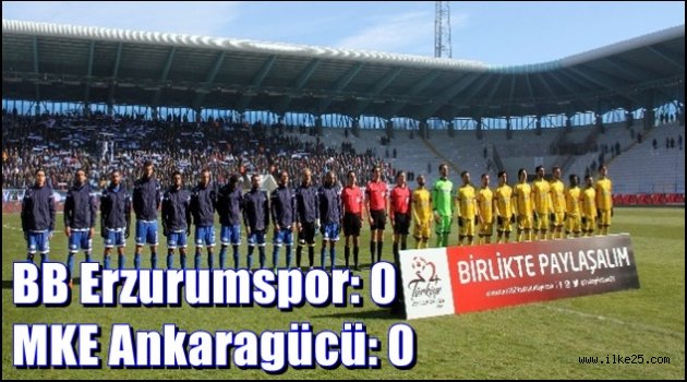 TFF 1. Lig: BB Erzurumspor: 0 - MKE Ankaragücü: 0