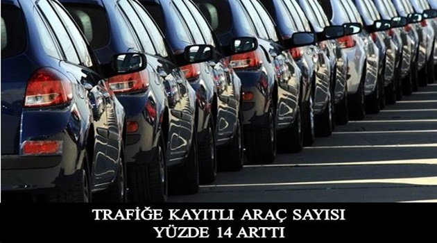 Trafiğe Kayıtlı Araç Sayısı Yüzde 14 Arttı