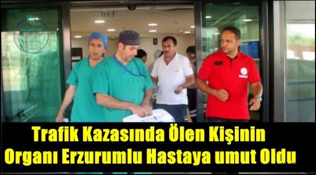 Trafik Kazasında Ölen Kişinin  Organı Erzurumlu Hastaya umut Oldu