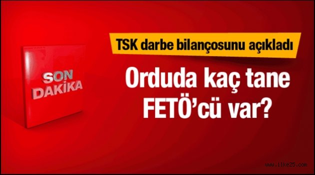 TSK'da kaç tane FETÖ'cü asker var