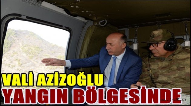  Vali Azizoğlu yangın bölgesinde