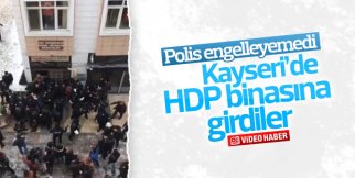 HDP binasına girmek isteyenleri polis engelleyemedi